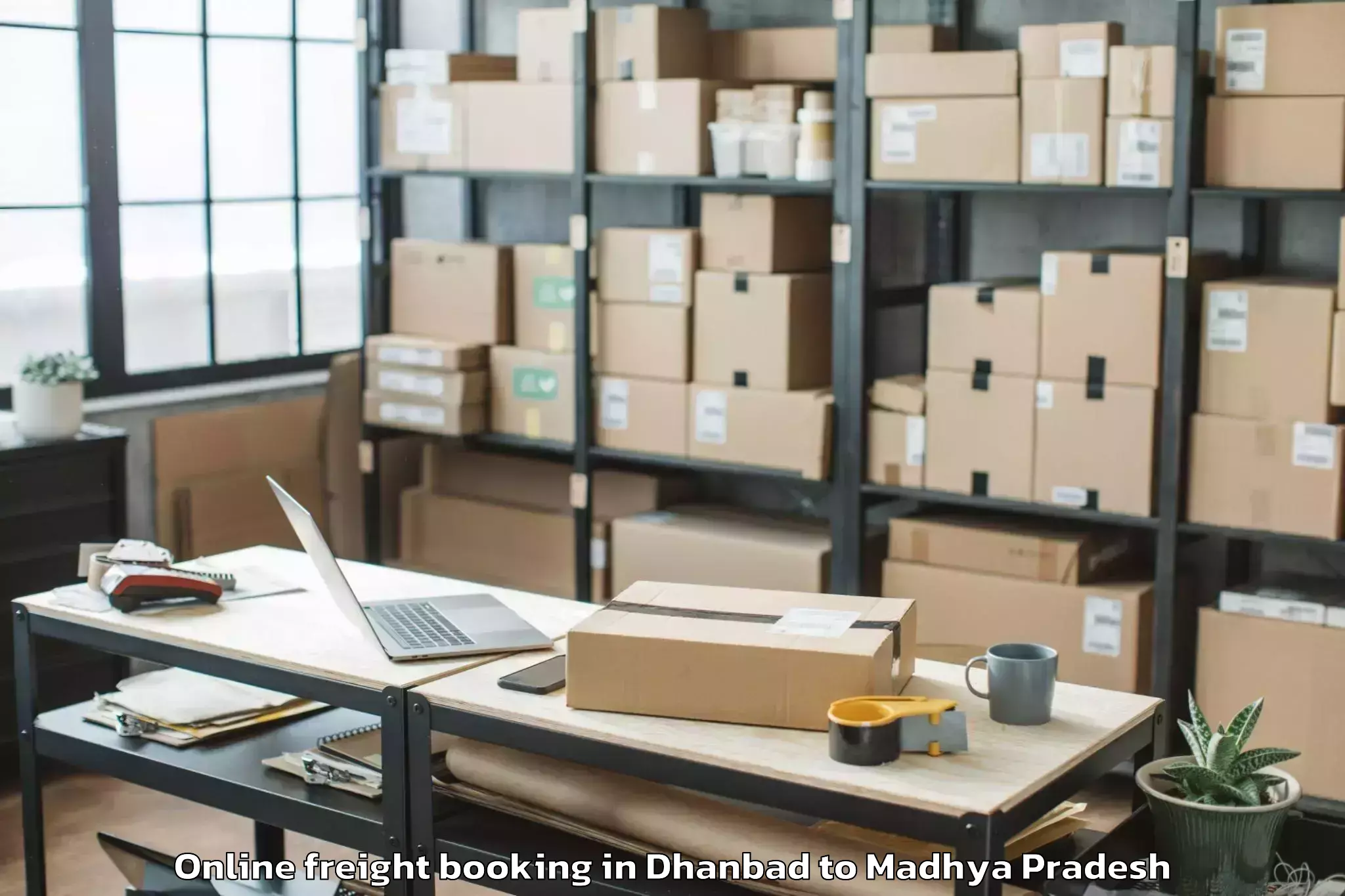 Quality Dhanbad to Rewa Airport Rew Online Freight Booking